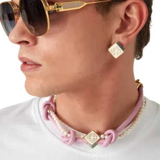 Pink Knotted Necklace