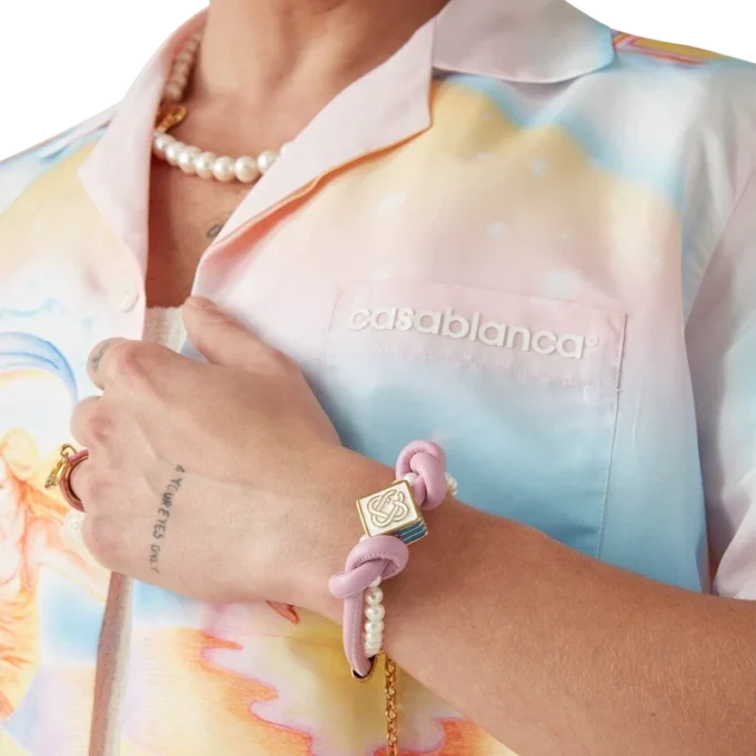 Pink Knotted Pearl Bracelet Pink Knotted Pearl Bracelet