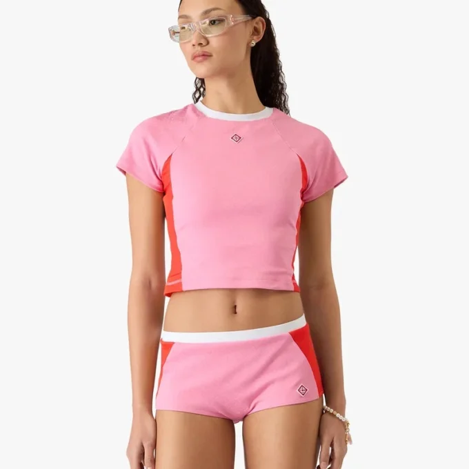 Pink Monogram Short Sleeve Rash Top Pink Monogram Short Sleeve Rash Top
