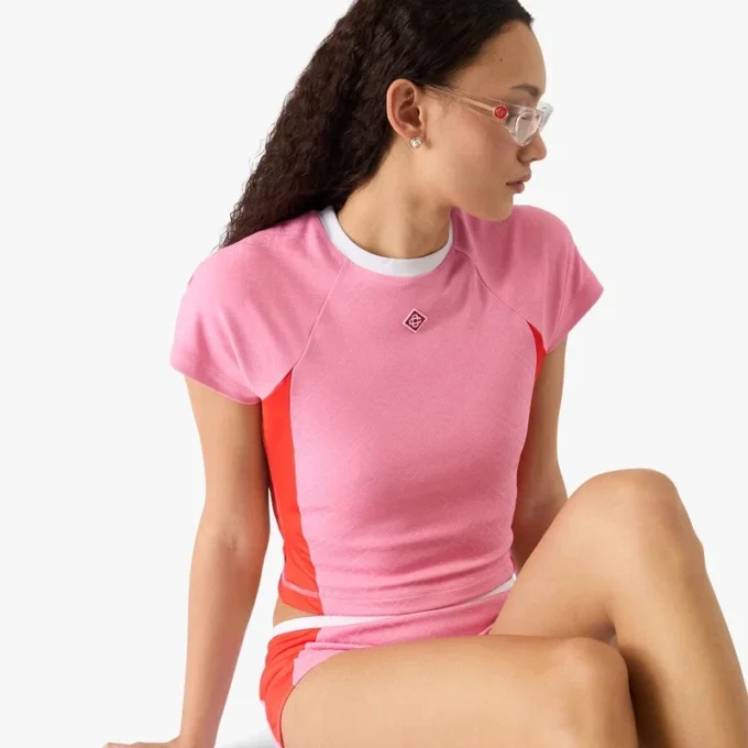 Pink Monogram Short Sleeve Rash Top Pink Monogram Short Sleeve Rash Top
