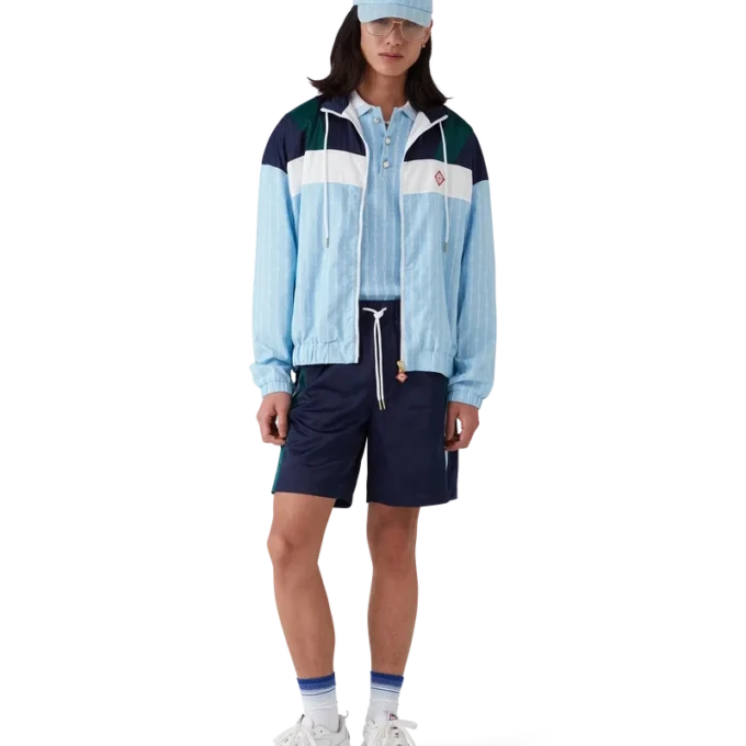 Pinstripe Laurel Track Jacket