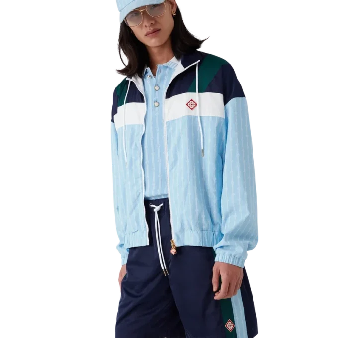 Pinstripe Laurel Track Jacket