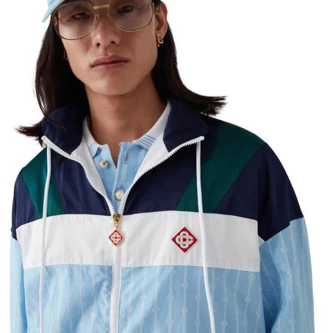 Pinstripe Laurel Track Jacket