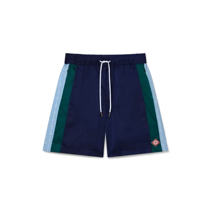 Pinstripe Laurel Track Shorts
