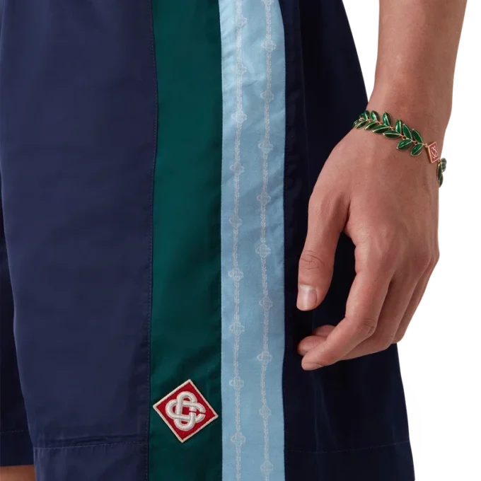 Pinstripe Laurel Track Shorts