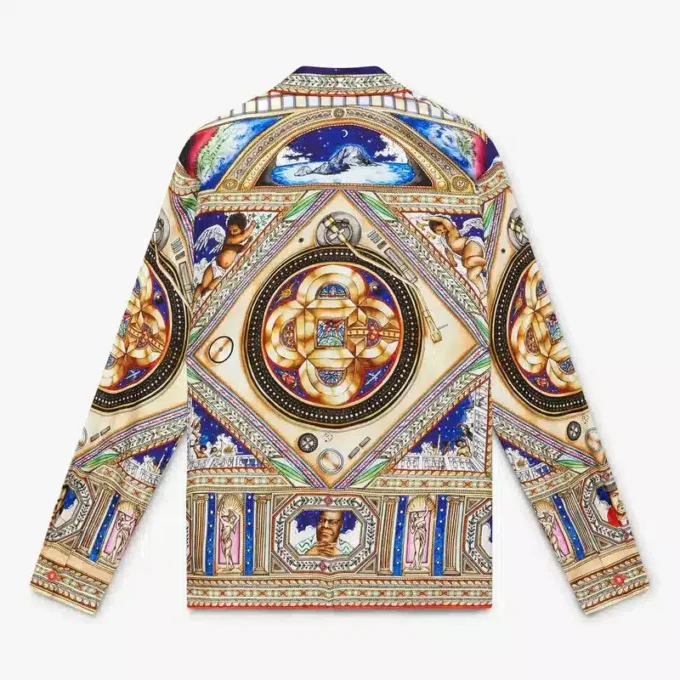 Plafond Orne De Musique Long Sleeve Silk Shirt Plafond Orne De Musique Long Sleeve Silk Shirt