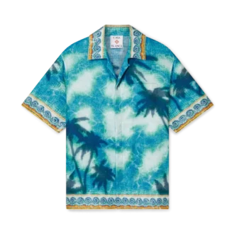 Poolside Emblem Short Sleeve Silk Shirt