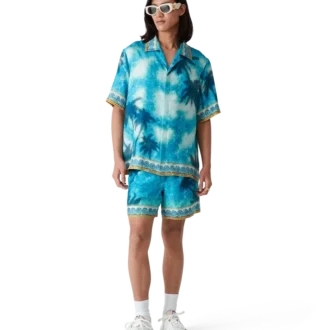 Poolside Emblem Silk Shorts Poolside Emblem Silk Shorts