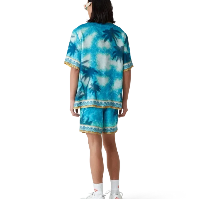 Poolside Emblem Silk Shorts Poolside Emblem Silk Shorts