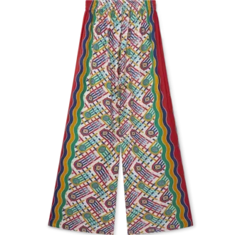 Printed Wide Leg Trousers