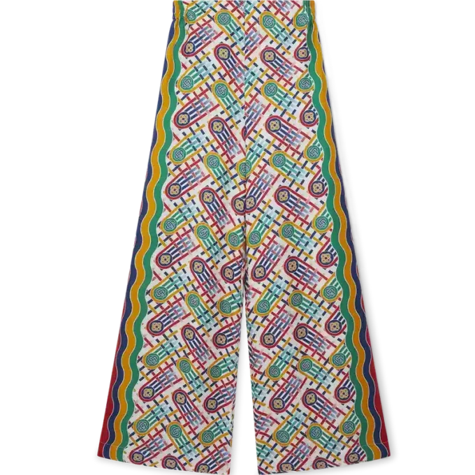 Printed Wide Leg Trousers Printed Wide Leg Trousers