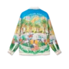 Psychadelic Cuban Collar Silk Shirt