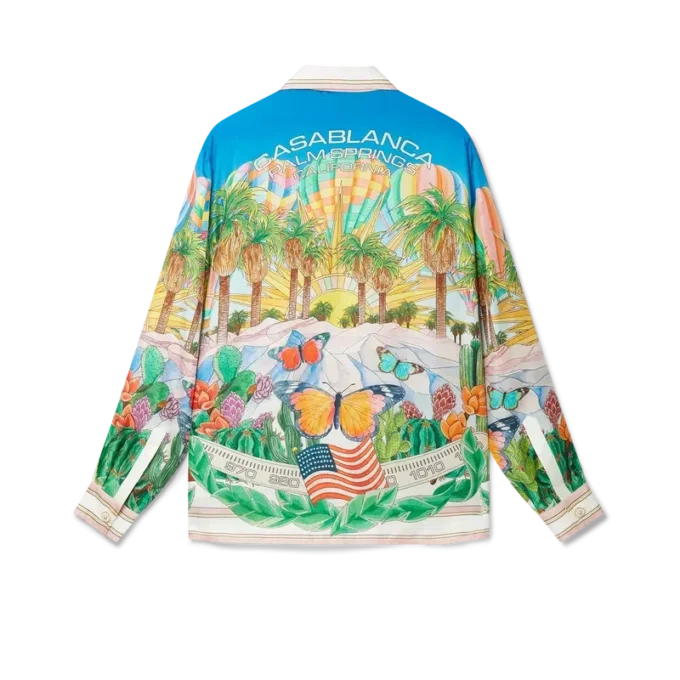 Psychadelic Cuban Collar Silk Shirt