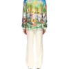 Psychadelic Cuban Collar Silk Shirt