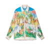 Psychadelic Cuban Collar Silk Shirt