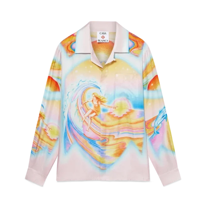 Psychedelic Nirvana Long Sleeve Silk Shirt