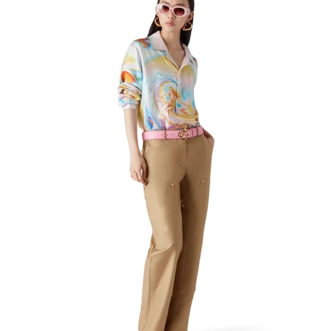 Psychedelic Nirvana Long Sleeve Silk Shirt
