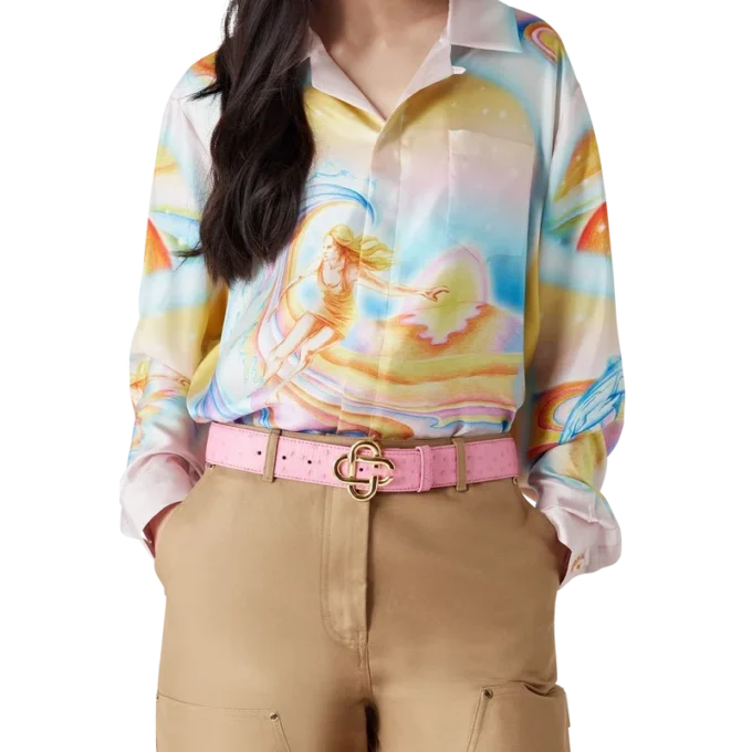 Psychedelic Nirvana Long Sleeve Silk Shirt
