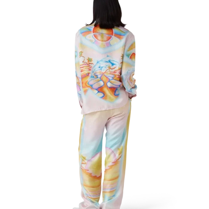Psychedelic Nirvana Long Sleeve Silk Shirt