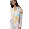 Psychedelic Nirvana Long Sleeve Silk Shirt