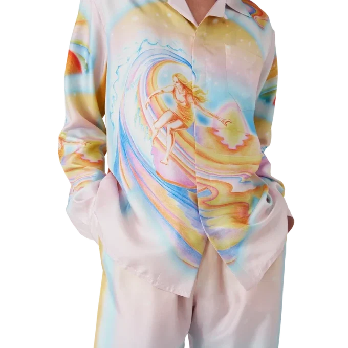 Psychedelic Nirvana Long Sleeve Silk Shirt