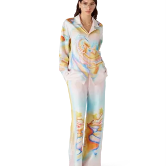 Psychedelic Nirvana Silk Trousers