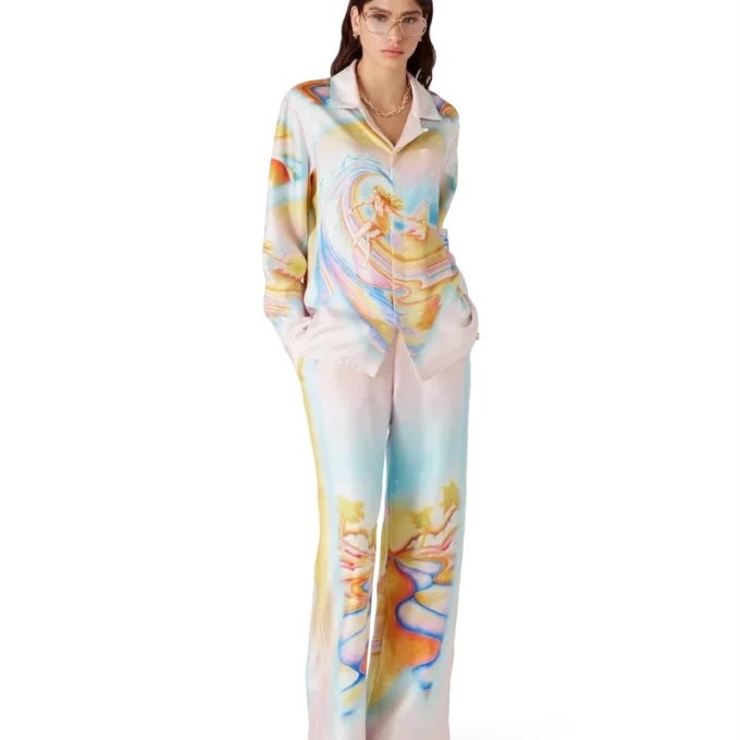 Psychedelic Nirvana Silk Trousers