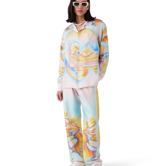 Psychedelic Nirvana Silk Trousers