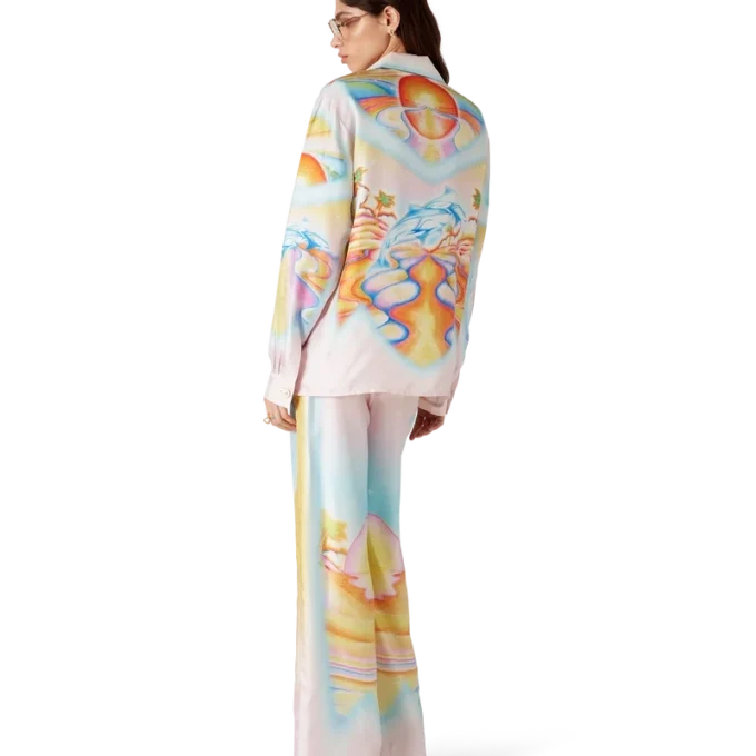 Psychedelic Nirvana Silk Trousers