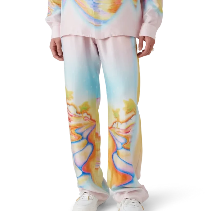 Psychedelic Nirvana Silk Trousers
