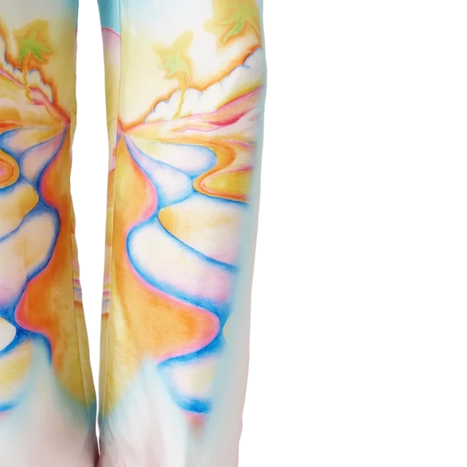 Psychedelic Nirvana Silk Trousers
