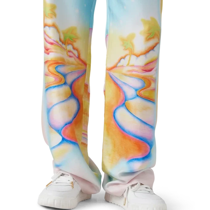 Psychedelic Nirvana Silk Trousers