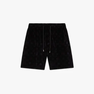 Purple Monogram Velour Shorts