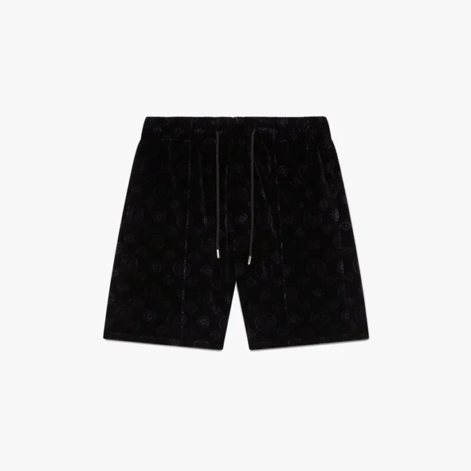 Purple Monogram Velour Shorts Purple Monogram Velour Shorts