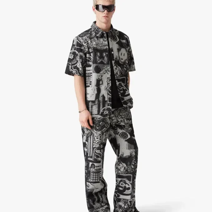Rave Collage Straight Leg Jeans Rave Collage Straight Leg Jeans