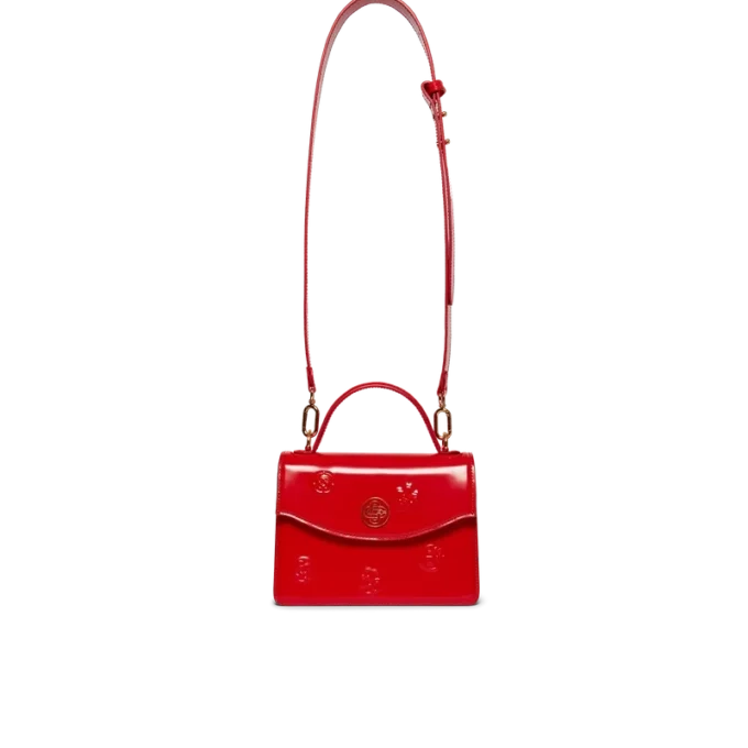 Red Emblems Mini Jeanne Bag
