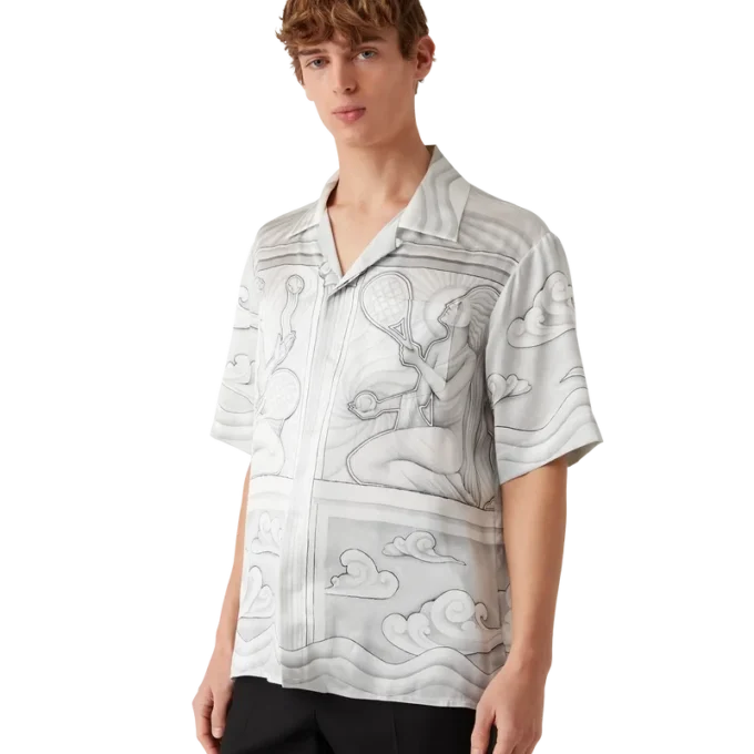Sacred Stone Short Sleeve Silk Shirt Sacred Stone Short Sleeve Silk Shirt