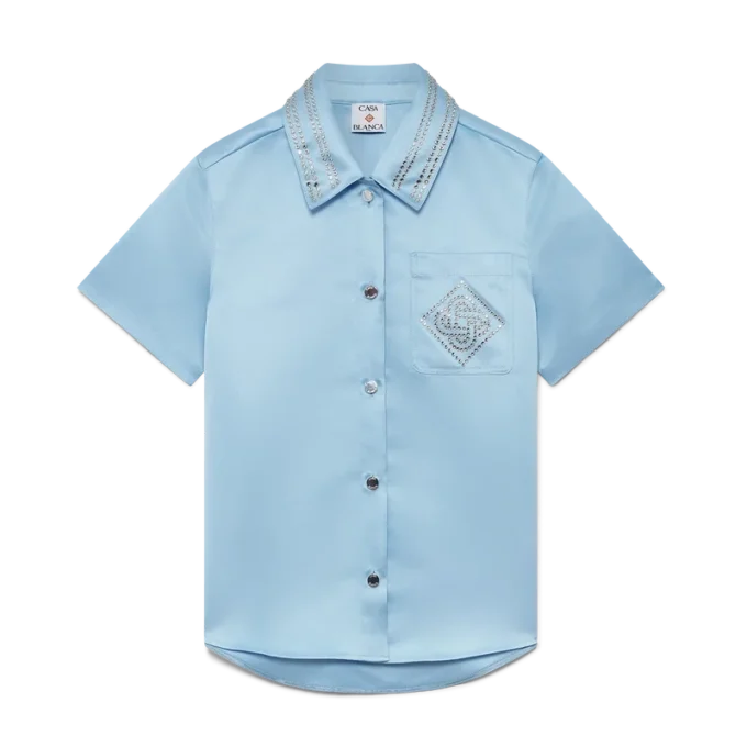 Satin Short Sleeve Shirt Satin Short Sleeve Shirt