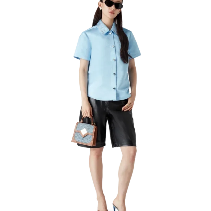 Satin Short Sleeve Shirt Satin Short Sleeve Shirt