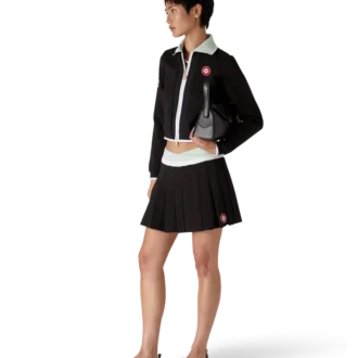 Scuba Pleated Mini Skirt