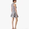Silver Crochet Mirror Mini Dress Silver Crochet Mirror Mini Dress