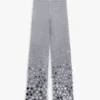 Silver Crochet Mirror Trousers Silver Crochet Mirror Trousers