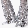 Silver Crochet Mirror Trousers Silver Crochet Mirror Trousers