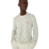 Silver Monogram Mohair Blend Crew Neck Silver Monogram Mohair Blend Crew Neck