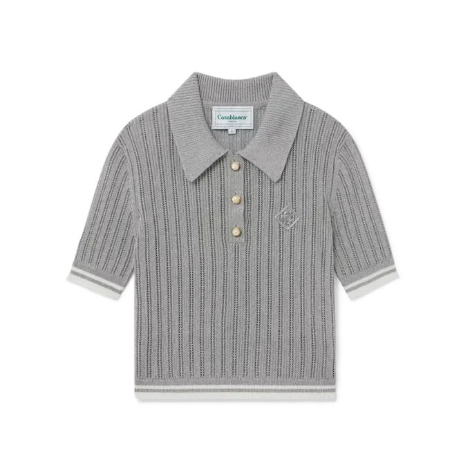 Silver Short Sleeve Polo Shirt Silver Short Sleeve Polo Shirt