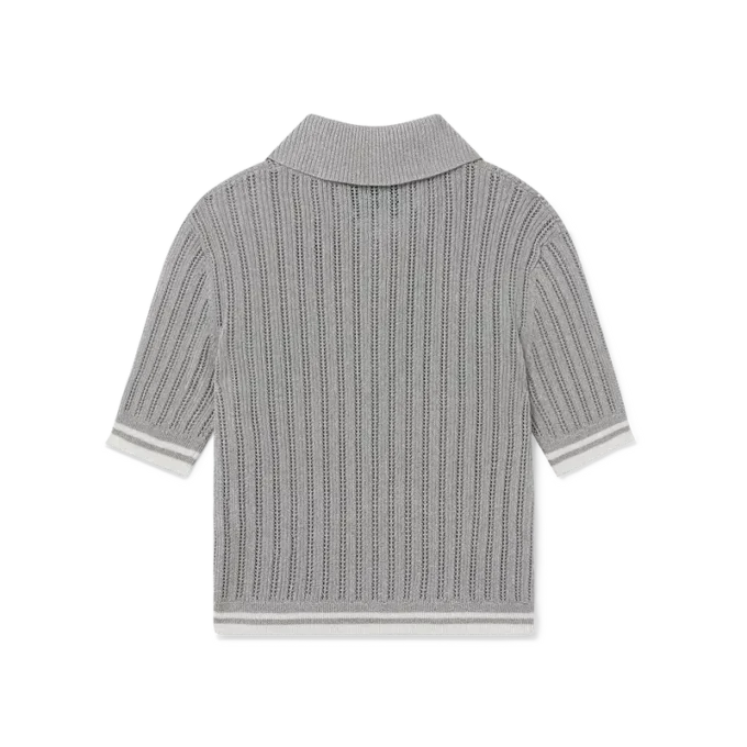 Silver Short Sleeve Polo Shirt Silver Short Sleeve Polo Shirt