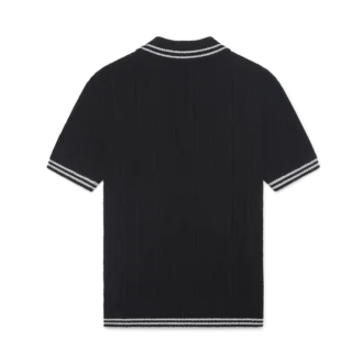 Silver Trim Boucle Polo Shirt