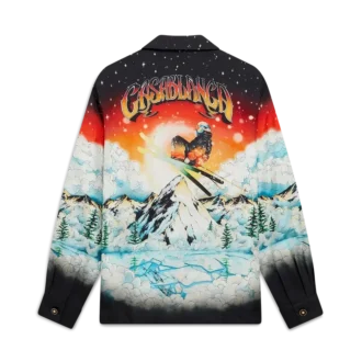 Ski Lake Long Sleeve Silk Twill Shirt