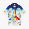 Solid Grooves Short Sleeve Silk Shirt Solid Grooves Short Sleeve Silk Shirt