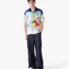 Solid Grooves Short Sleeve Silk Shirt Solid Grooves Short Sleeve Silk Shirt